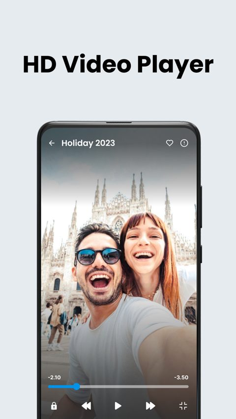 HD video playback inside the Gallery app